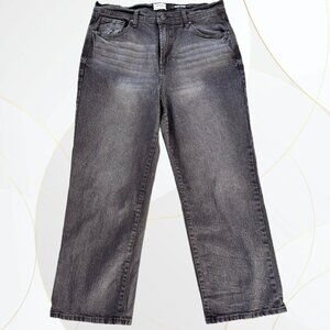 Kensie Mila High Rise Straight Jeans Black